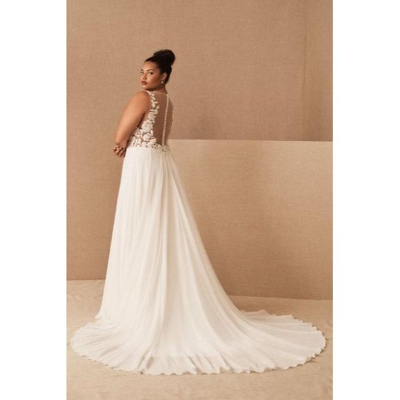 BHLDN Jenny Yoo Elinor Wedding Gown Size 6 NEW - Picture 6 of 16